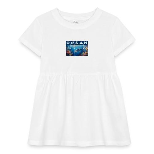 Ocean: Synthwave Shark - Infant Baby Rib Dress