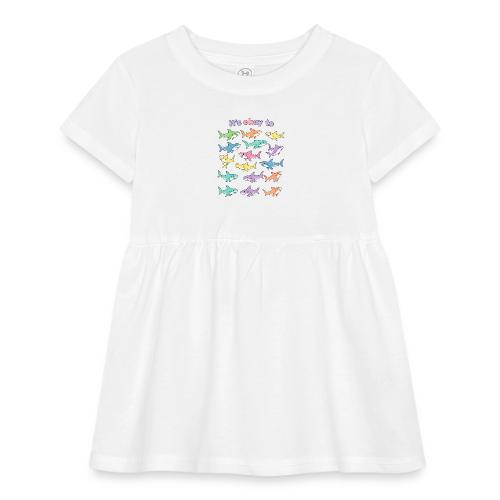 It’s Okay To – Cute Pastel Shark - Infant Baby Rib Dress