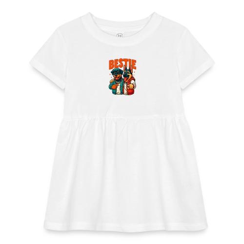 Hip Hop Dog Besties Shirt for Friends & Pet Lovers - Infant Baby Rib Dress