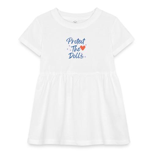 Protect The Dolls | Heart & Stars Typography - Infant Baby Rib Dress