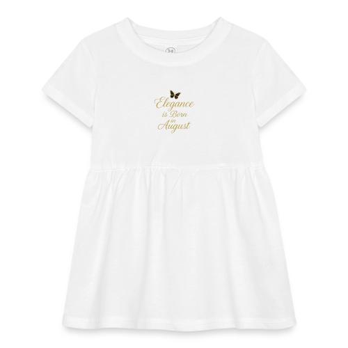 Elegance Is Born in August | Gold Butterfly - Infant Baby Rib Dress