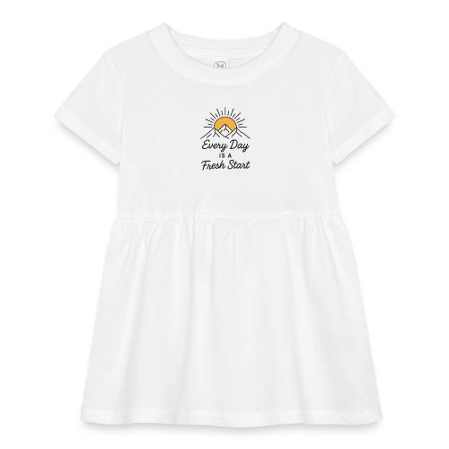 Inspirational Mountain Sunrise Motif - Infant Baby Rib Dress