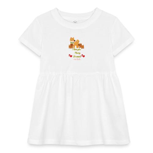 Cute Dog Family Love – “I Love You Purry So much - Infant Baby Rib Dress