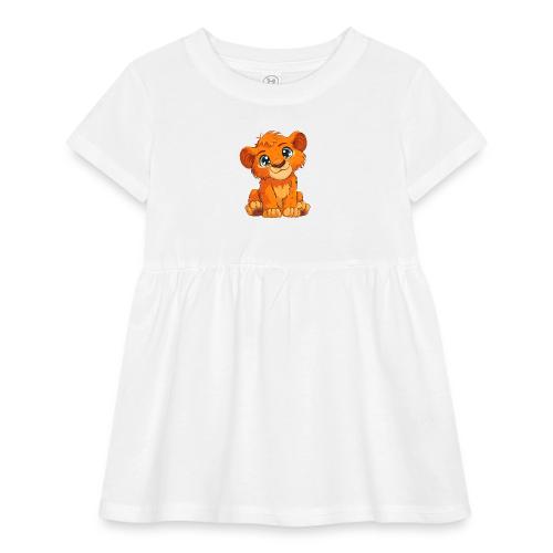 Sweet Cartoon Lion Cub with Big Innocent Eyes - Infant Baby Rib Dress