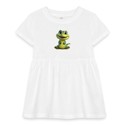 Playful Cartoon Baby Alligator - Infant Baby Rib Dress