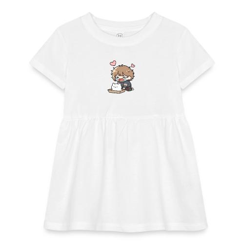 Crying Chibi Boy with Stray Cat - Infant Baby Rib Dress