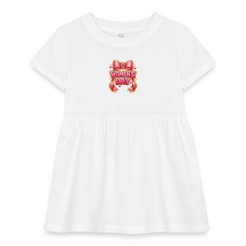 Cute Pink Bow Women’s Day Feminist Symbol - Infant Baby Rib Dress