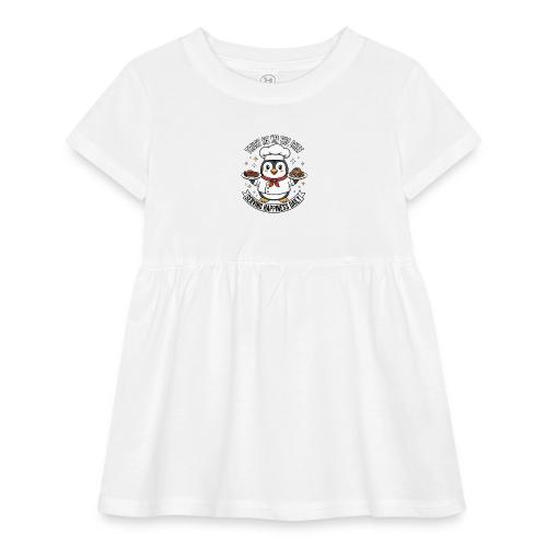 cute Penguin Chef-Funny Cartoon Daily Happiness - Infant Baby Rib Dress