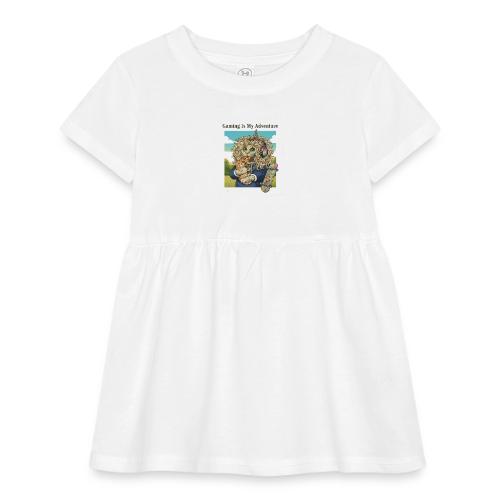 Gaming Cat Adventure: Pizza & Skates - Infant Baby Rib Dress