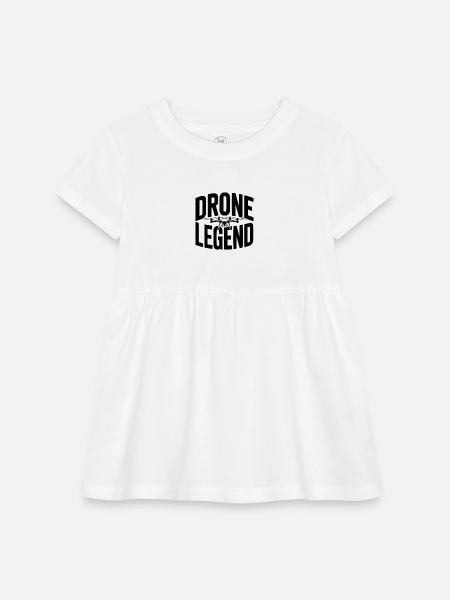 Drone Legend - Infant Baby Rib Dress - white - Front