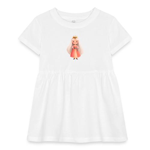 Cute Cartoon Little Princess with Long Hair - Infant Baby Rib Dress