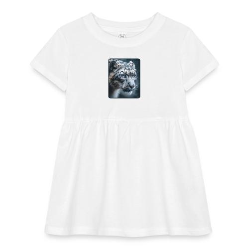 Snow Leopard Blue Eyes Design - Infant Baby Rib Dress