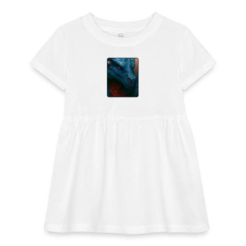 Turquoise Dragon Fire Eye Design - Infant Baby Rib Dress