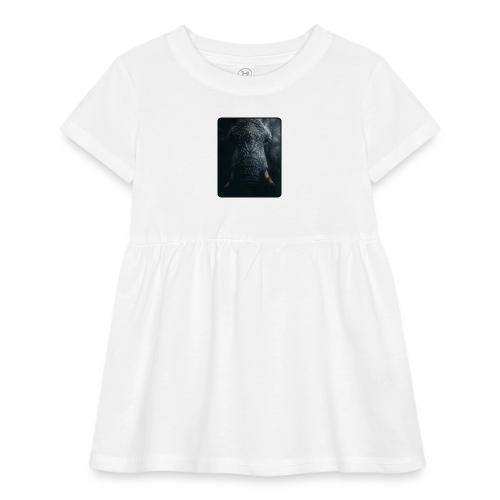 Shadow Elephant Intense Eyes Design - Infant Baby Rib Dress