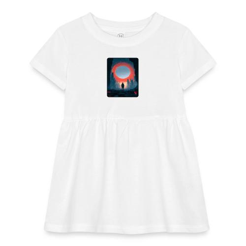 Cosmic Portal Future City Design - Infant Baby Rib Dress