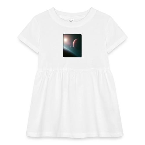 Deep Space Planet Horizon Art - Infant Baby Rib Dress