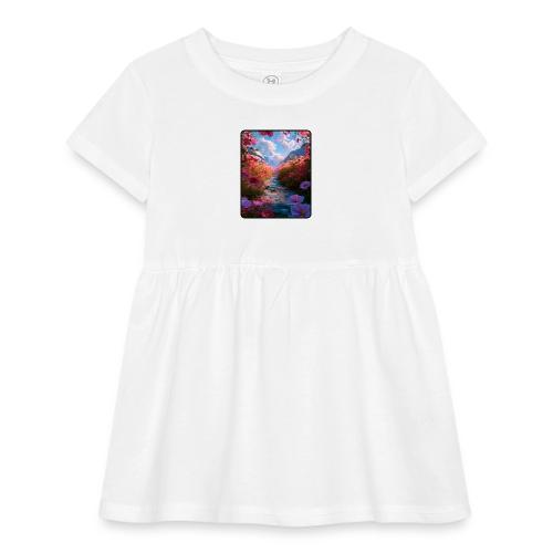 Dreamy Cosmos Valley Landscape Art - Infant Baby Rib Dress