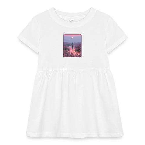 Ethereal Sunset Flower Field Art - Infant Baby Rib Dress