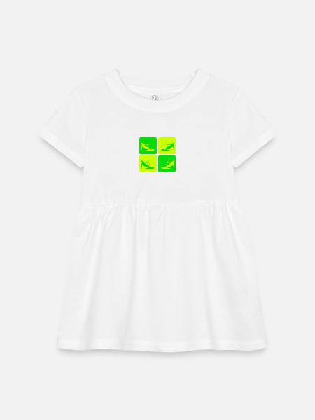 Kitesurfing Pop Art Style - Infant Baby Rib Dress - white - Front