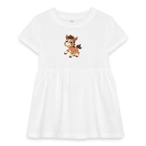 Playful Cartoon Baby Pony Full of Joy - Infant Baby Rib Dress