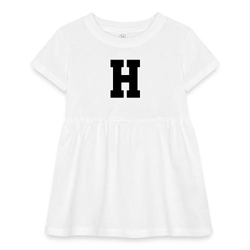 Varsity Letter H Athletic Font Design - Infant Baby Rib Dress