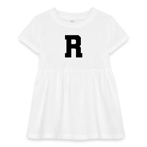 Varsity Letter R Athletic Monogram - Infant Baby Rib Dress