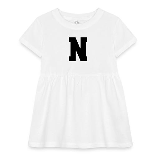 Varsity Letter N Athletic Font Graphic - Infant Baby Rib Dress