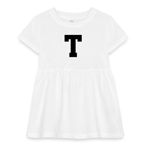 Varsity Letter T Athletic Font Design - Infant Baby Rib Dress
