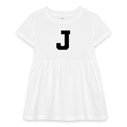 Varsity Letter J Athletic Alphabet Graphic - Infant Baby Rib Dress