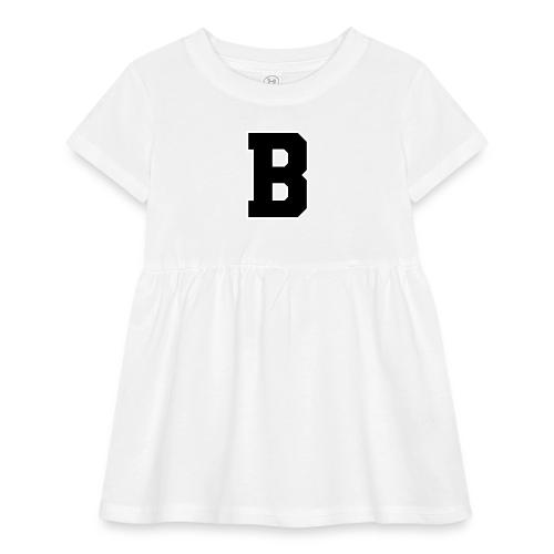 Varsity Letter B Athletic Alphabet Graphic - Infant Baby Rib Dress