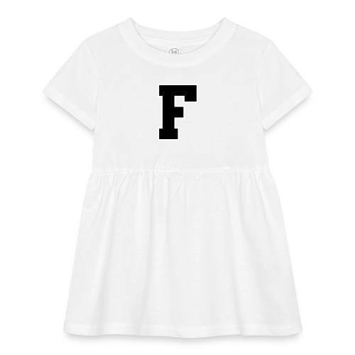 Varsity Letter F Athletic Monogram - Infant Baby Rib Dress