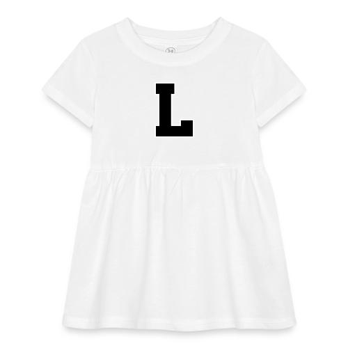 Varsity Letter L Athletic Monogram - Infant Baby Rib Dress