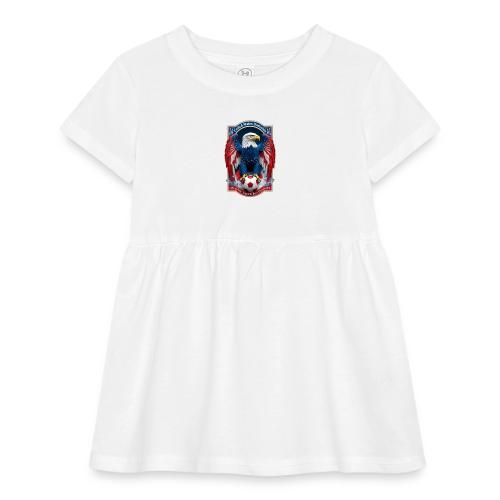 USA Eagle Emblem T Shirt, USA Soccer Pride Gift - Infant Baby Rib Dress