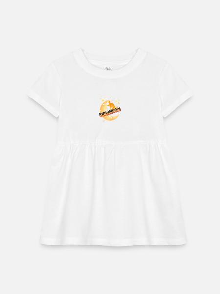 PURRMOON - Infant Baby Rib Dress - white - Front