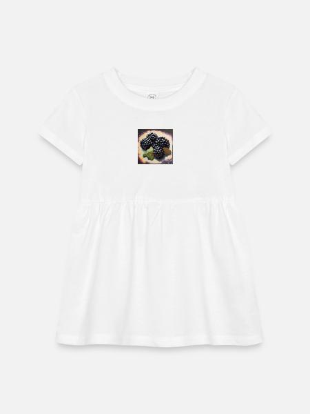 Berries and style - Infant Baby Rib Dress - white - Front