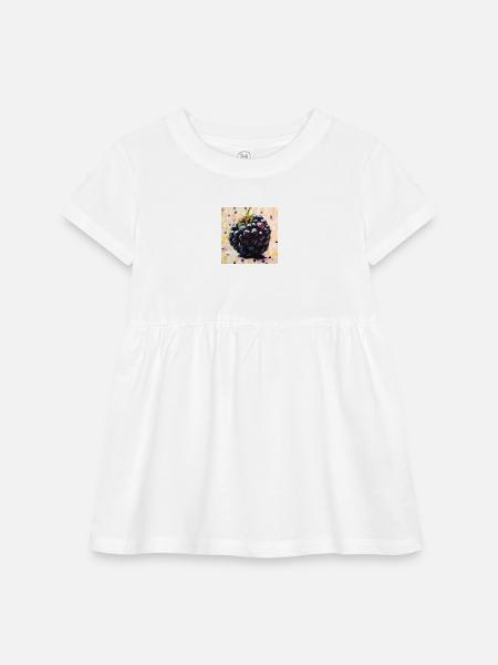 Very berry - Infant Baby Rib Dress - white - Front