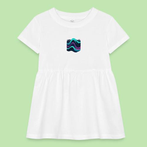 Abstract Wavy Ocean Pattern - Infant Baby Rib Dress