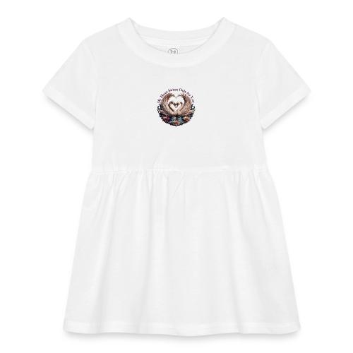 My Heart Swims Only for You Swan Heart T-Shirt - Infant Baby Rib Dress