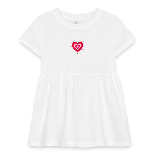 Layered Red & Pink Heart – Cute Valentine Love - Infant Baby Rib Dress