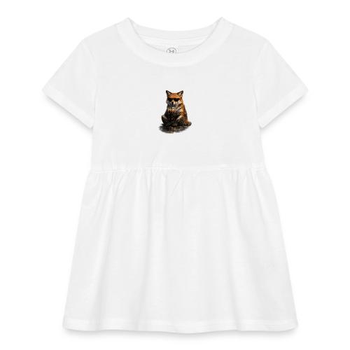 Cool Red Fox Wearing Sunglasses Drinking Coffee - Infant Baby Rib Dress