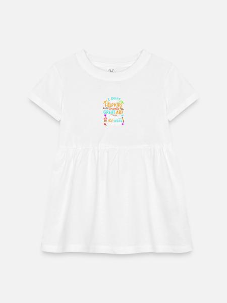 Arts Artist Art Teacher - Infant Baby Rib Dress - white - Front