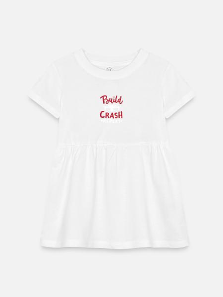 Drone Pilot Quadcopter FPV - Infant Baby Rib Dress - white - Front
