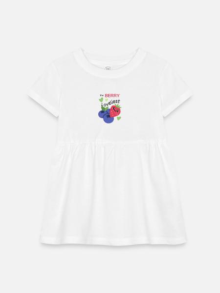 The Berry Loveliest - Infant Baby Rib Dress - white