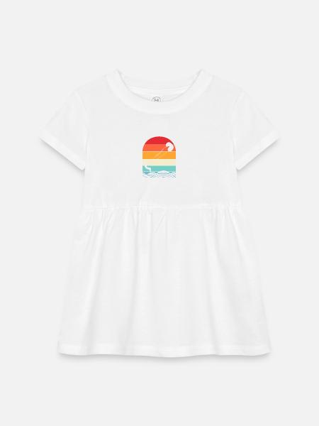 Kite Boarding Water Sports Kitesurfing - Infant Baby Rib Dress - white - Front