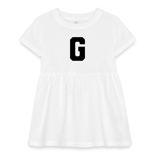 Varsity Letter G Collegiate Alphabet Art - Infant Baby Rib Dress