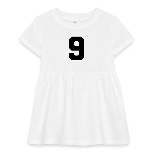 Varsity Number 9 Athletic Font - Infant Baby Rib Dress