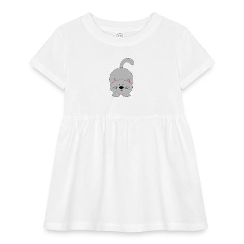 Lovely Grey Kitty - Soft Cozy Newborn Gift - Infant Baby Rib Dress