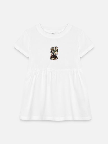 Create Something Only You Can Create – Artist Life - Infant Baby Rib Dress - white - Front