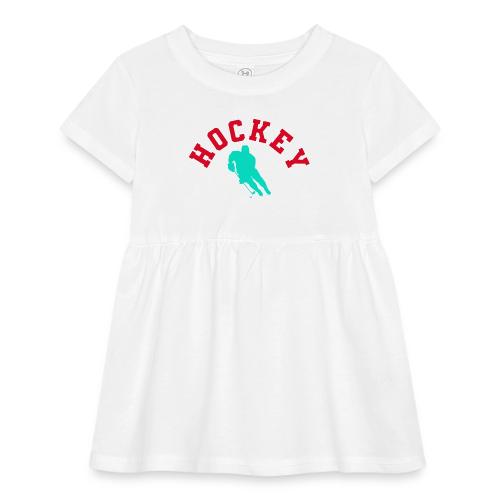 Hockey Player Silhouette - Infant Baby Rib Dress