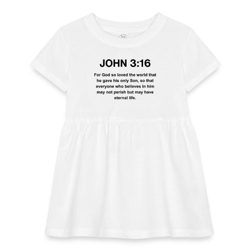 John 3:16 Christian Apparel – Bible Verse Clothing - Infant Baby Rib Dress